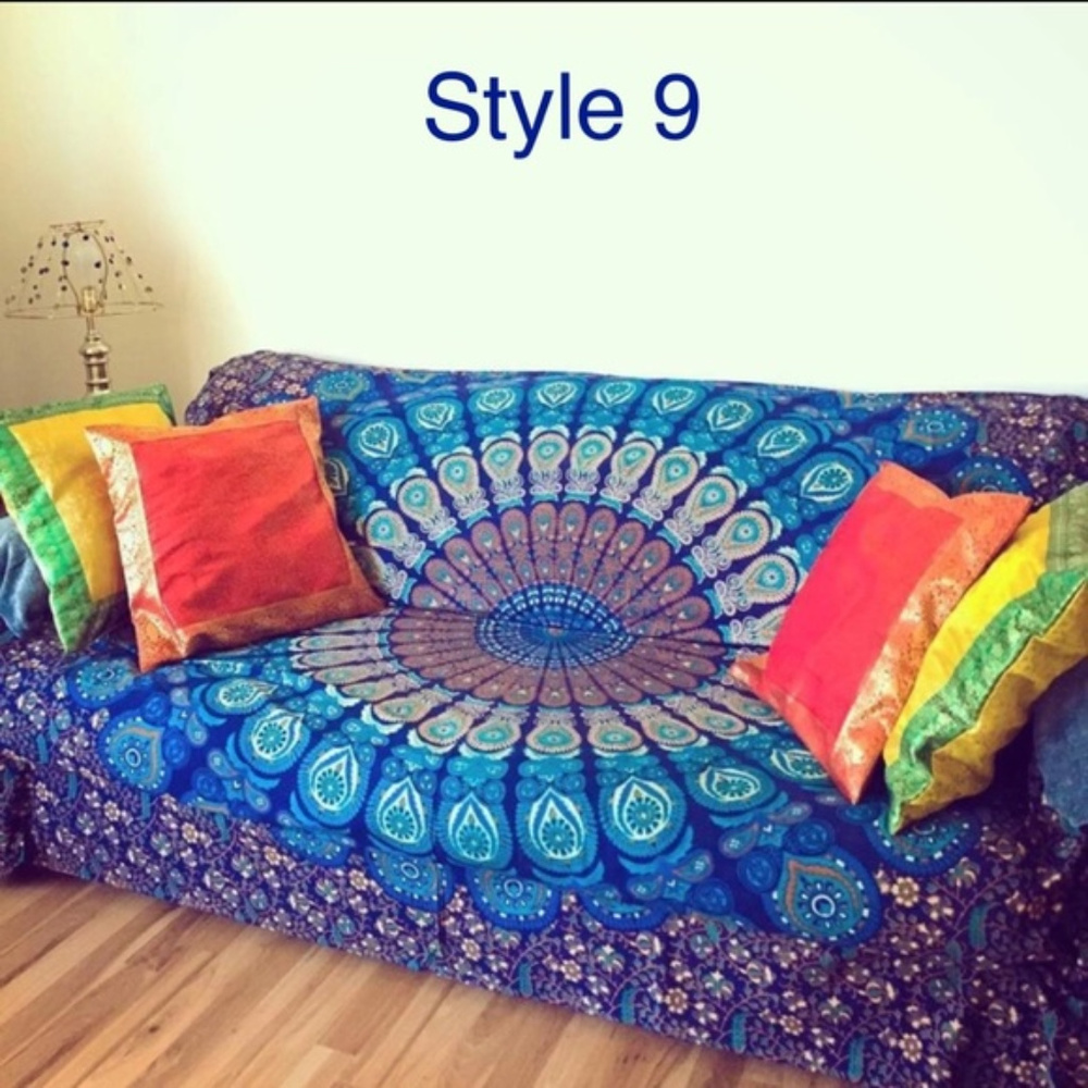 India Mandala Tapestry Beach Blanket Wall Hanging - Picture 5 of 8