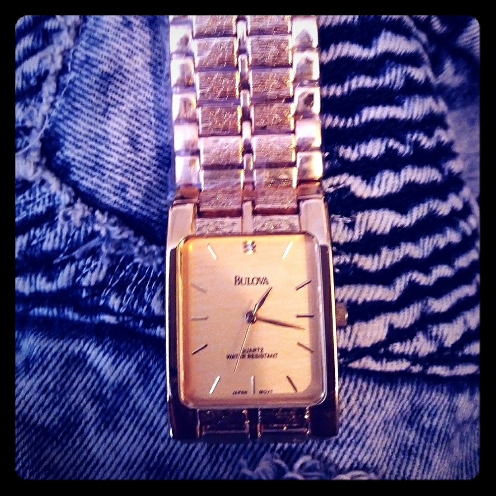 18kgp Mens Bulova Watch