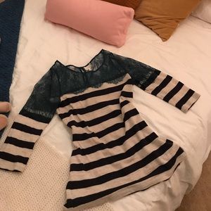 Anthropologie lace trim sweater