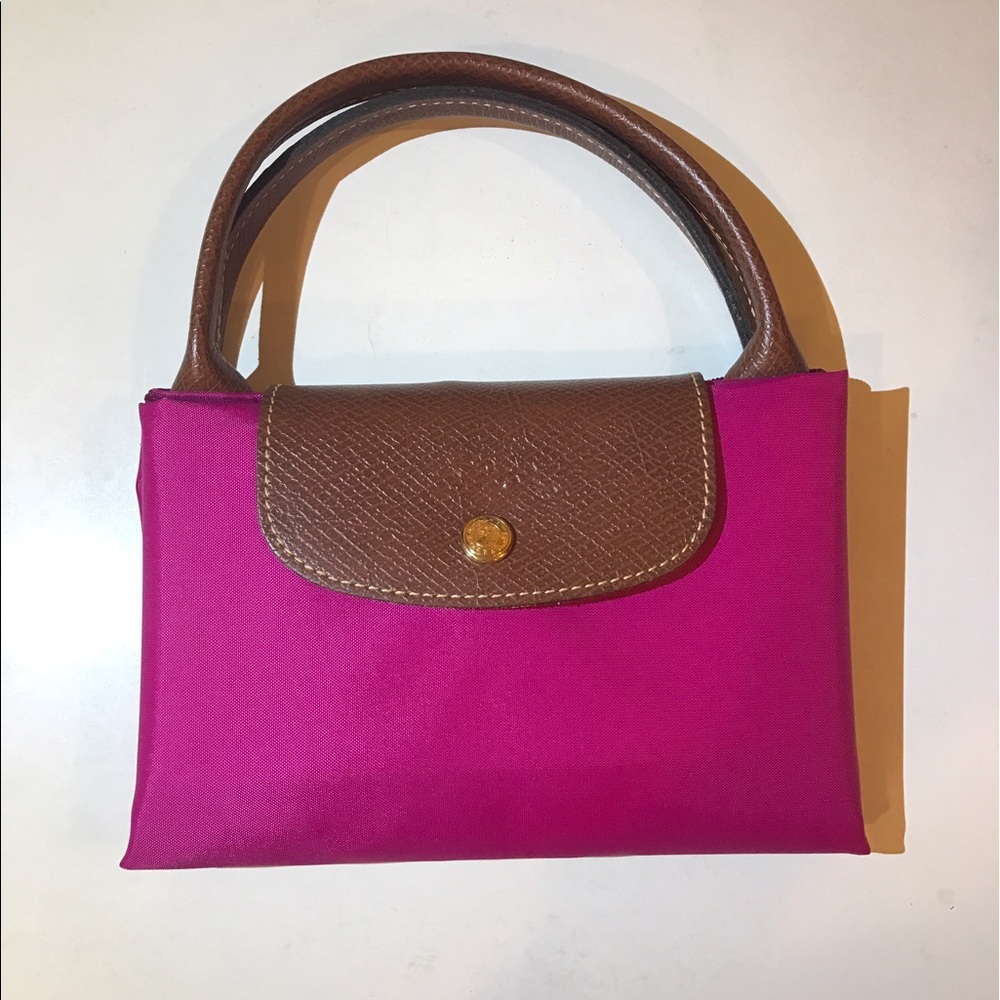 Longchamp Le Pilage Magenta Large Tote