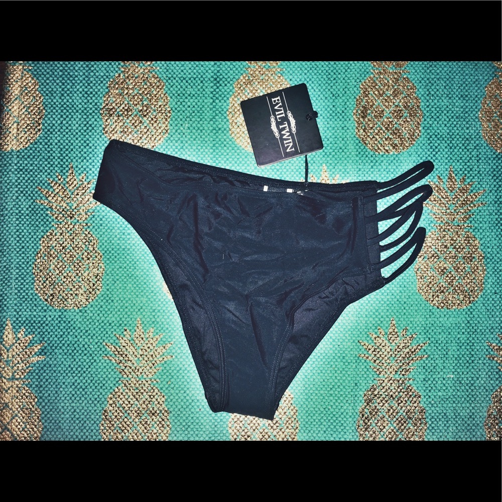 Cutout Side Midi Bikini Bottom