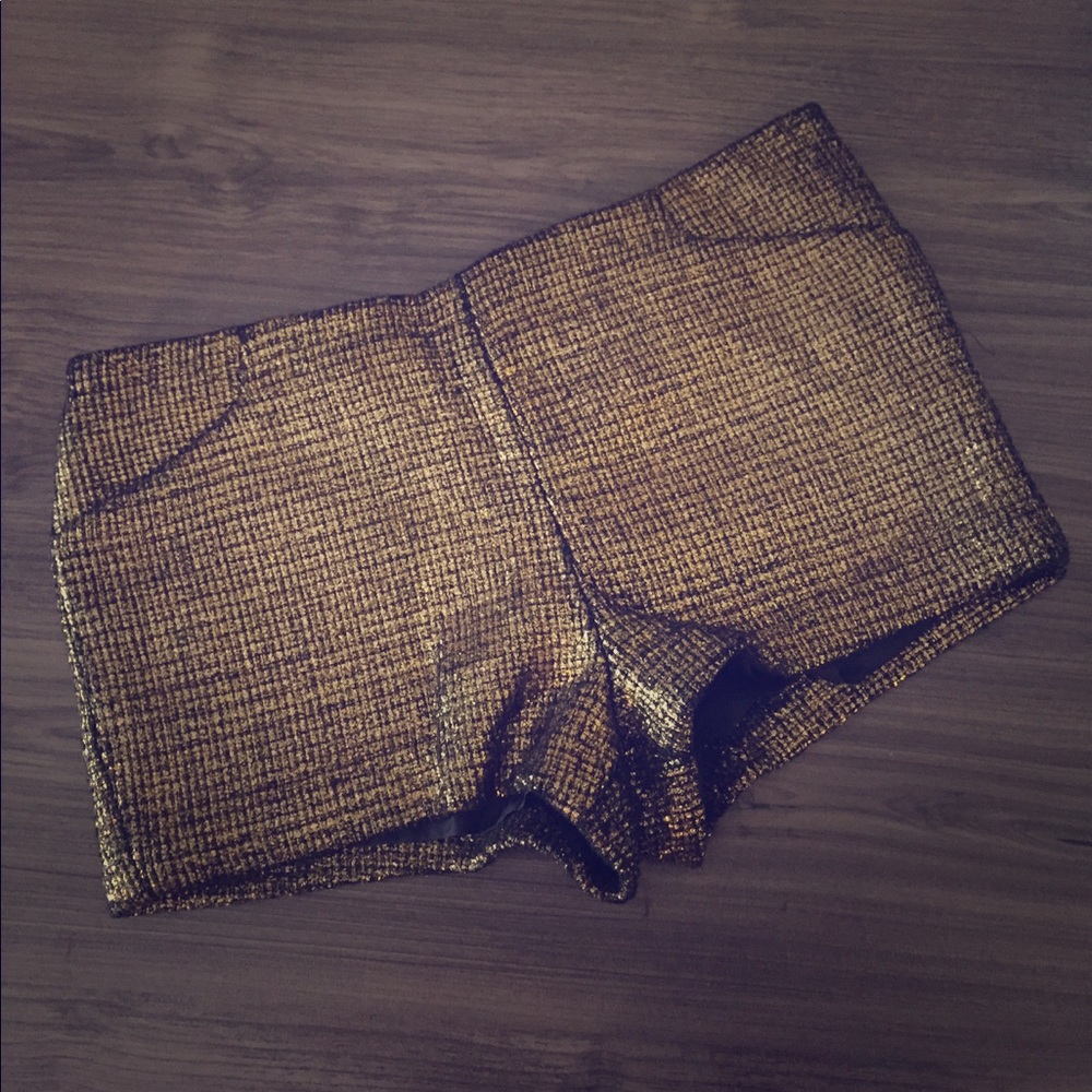 Bronze metallic colored hot shorts