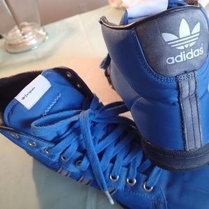Addidas Original cobalt blue 3 stripe hi top