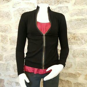 Zara Knit Double Zip Sweater