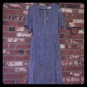 Misty blue lace Gown