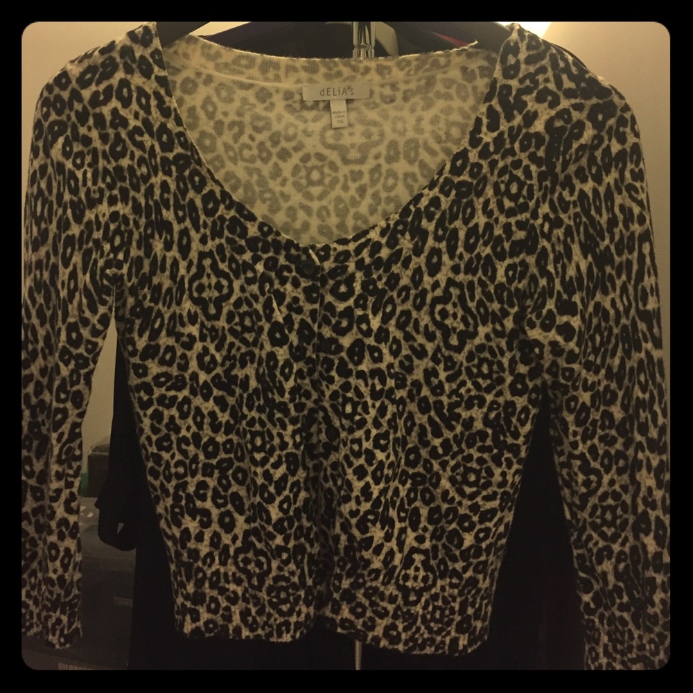 Cheetah print cardigan