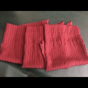 3 Wine colored valances