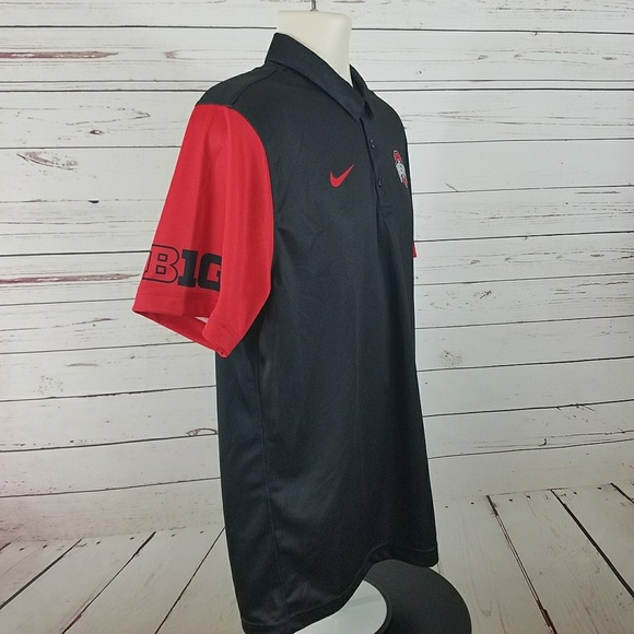 Nike Men's Large Ohio State Buckeyes Big Ten Polo - Picture 3 of 8