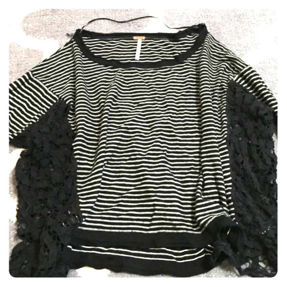 Free people sweater lacy with cutouts
