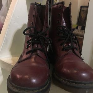 Burgundy Dr Marten Classic Boots