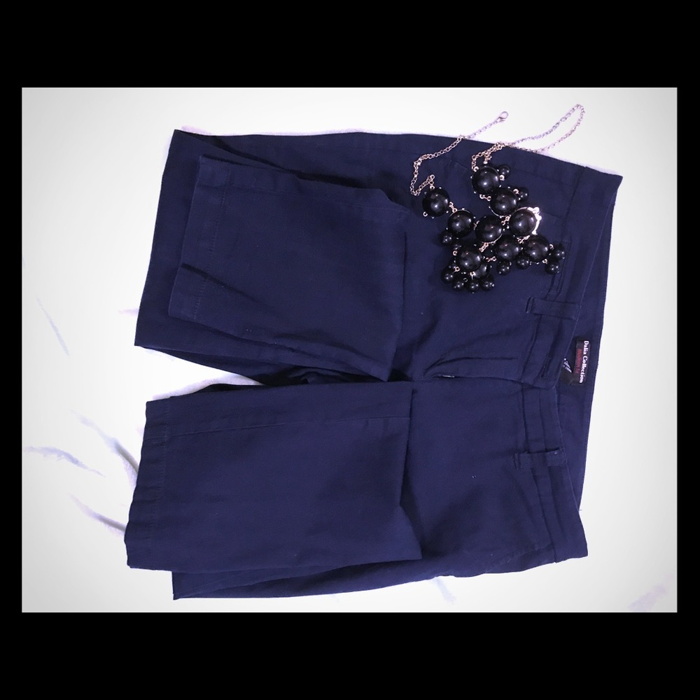 Navy stretchy DELIAS Size 6 Trousers