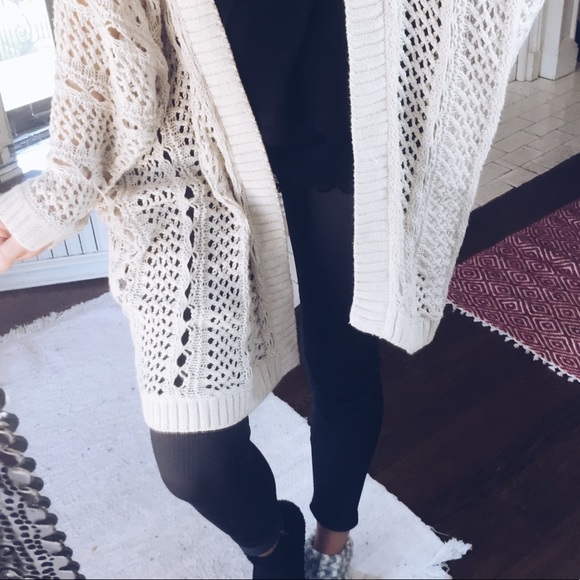 Cora Crochet Woven Cardigan - Picture 4 of 5