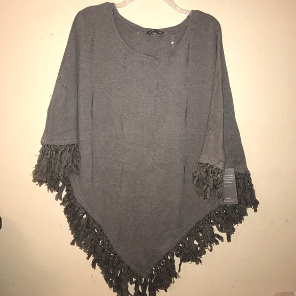 NWT, Threads 4 Thought Gray Kavi Poncho - Picture 3 of 4