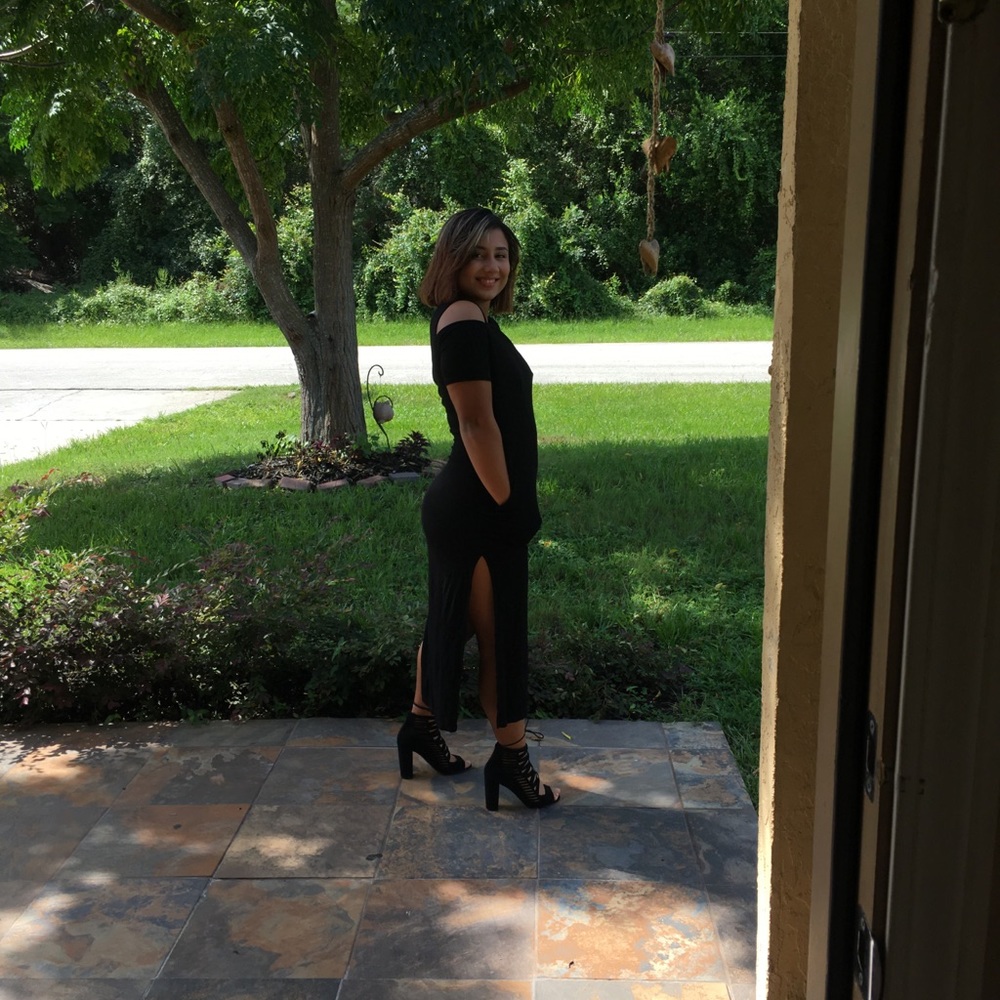 Black Maxi Dress with Slits