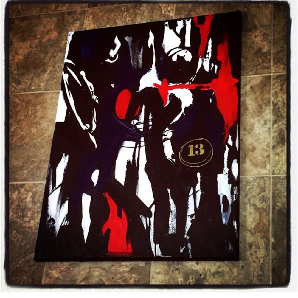 Canvas abstract art piece