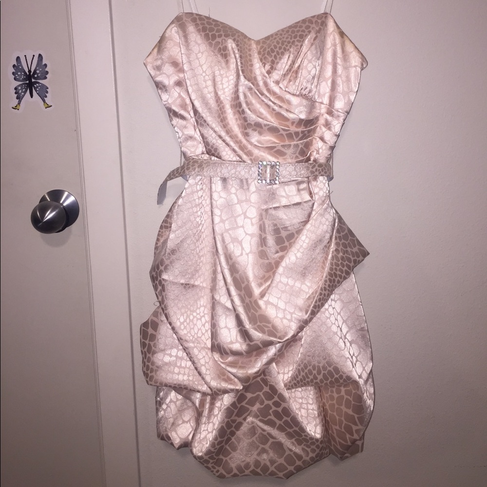 Satin Pink Formal Dress