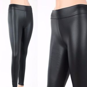 Faux Leather Black Leggings