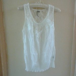 A'GACI cream dressy tank