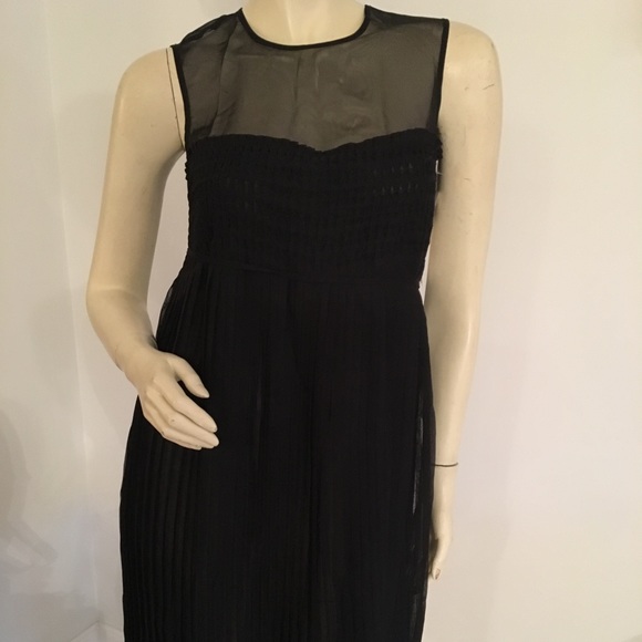 French Connection pleated dress with sheer top - Picture 1 of 6
