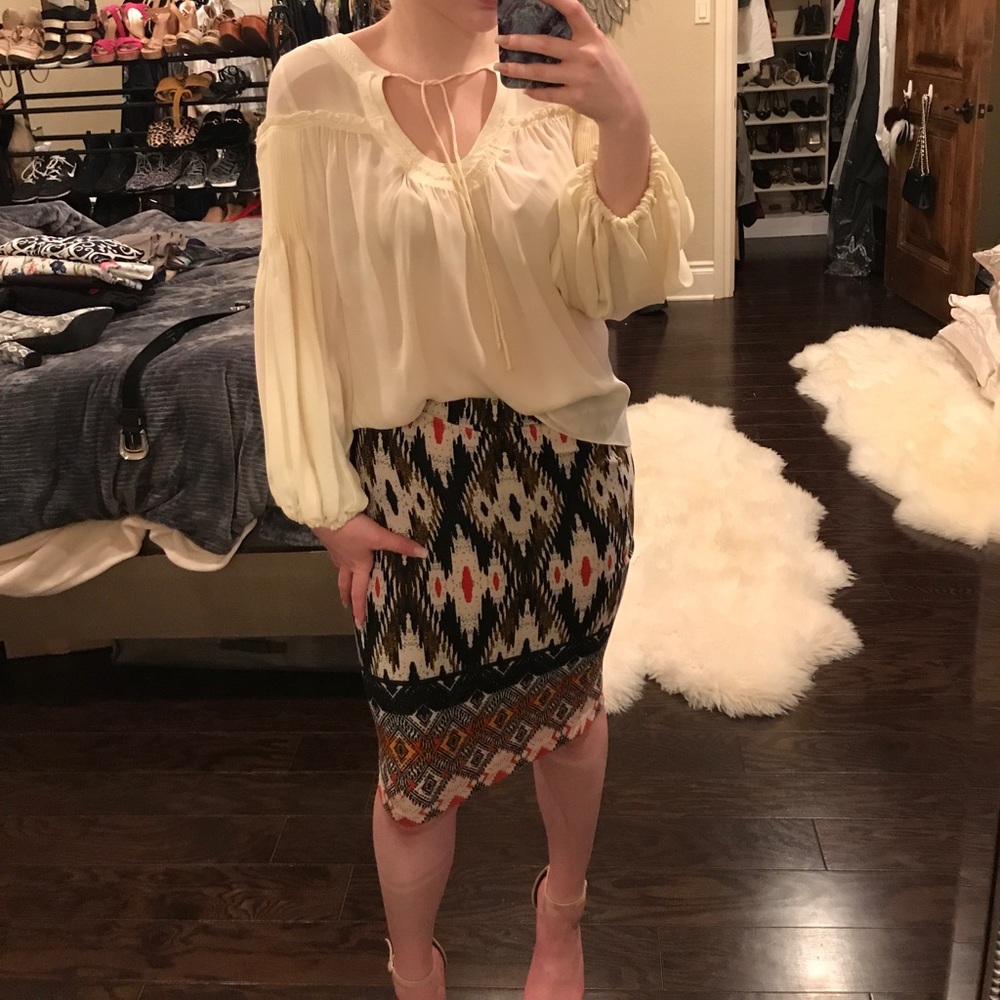 Cream blouse