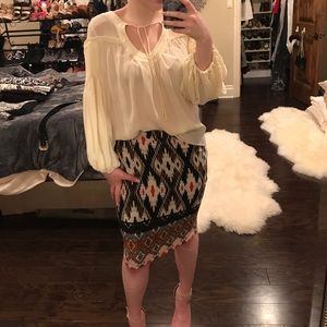 Cream blouse