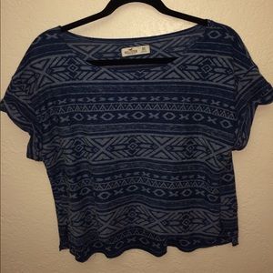 Blue Aztec Hollister Crop Top