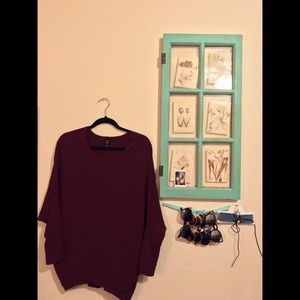 Burgundy Oversized Sweater