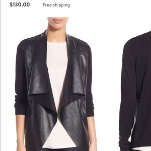 michael kors faux leather jacket/cardigan