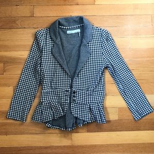 Kimchi Blue Gingham Peplum Blazer, XS
