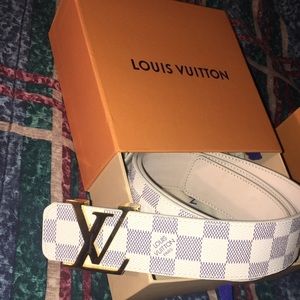 Louis Vuitton Belt White & Blue