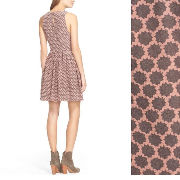 Joie. 'Bernadine' Fit & Flare Silk Dress - Picture 3 of 4