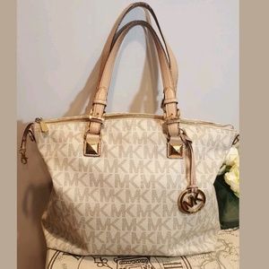 Michael Kors Jet Set Logo Womans Tote Handbag Bag,