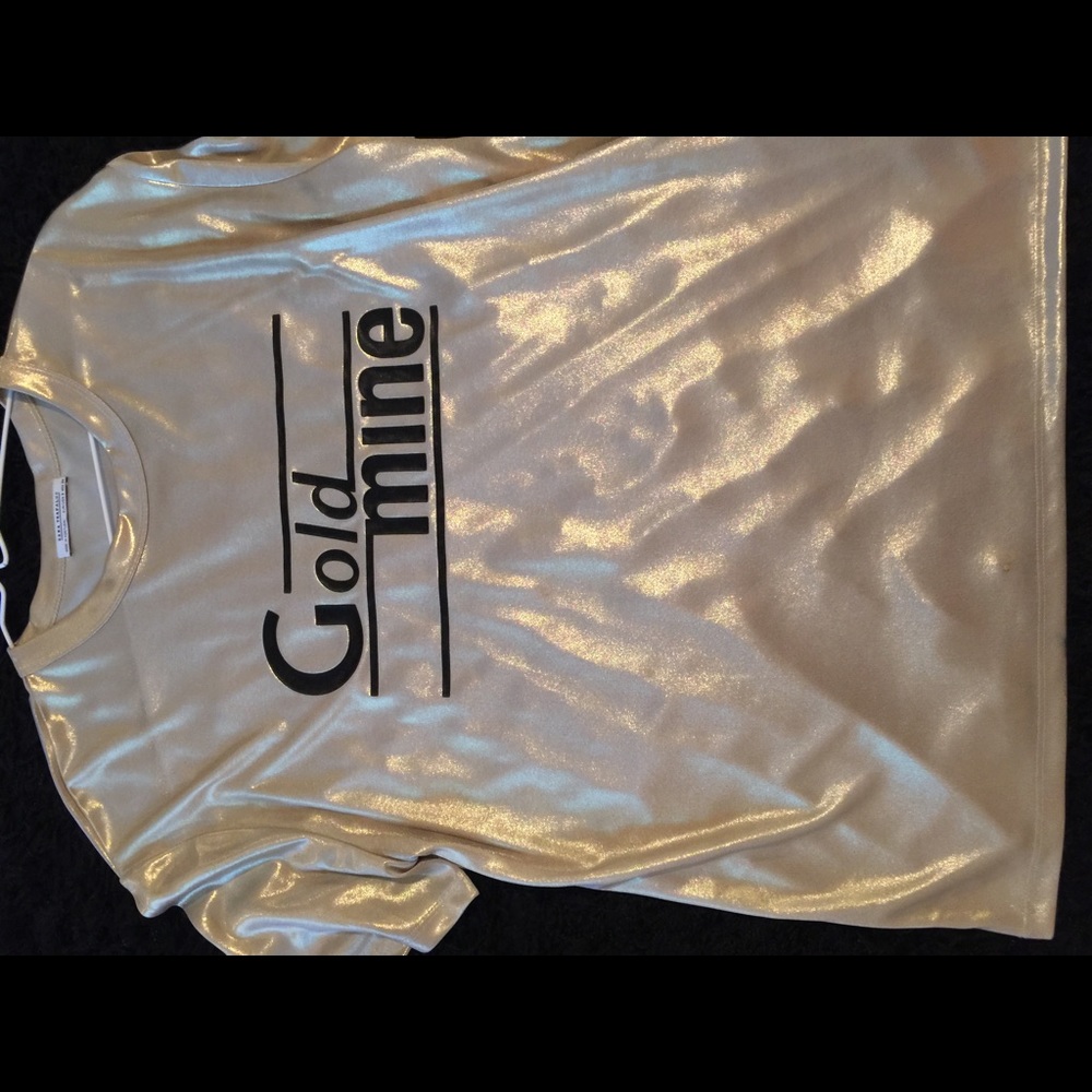 Zara gold tee shirt