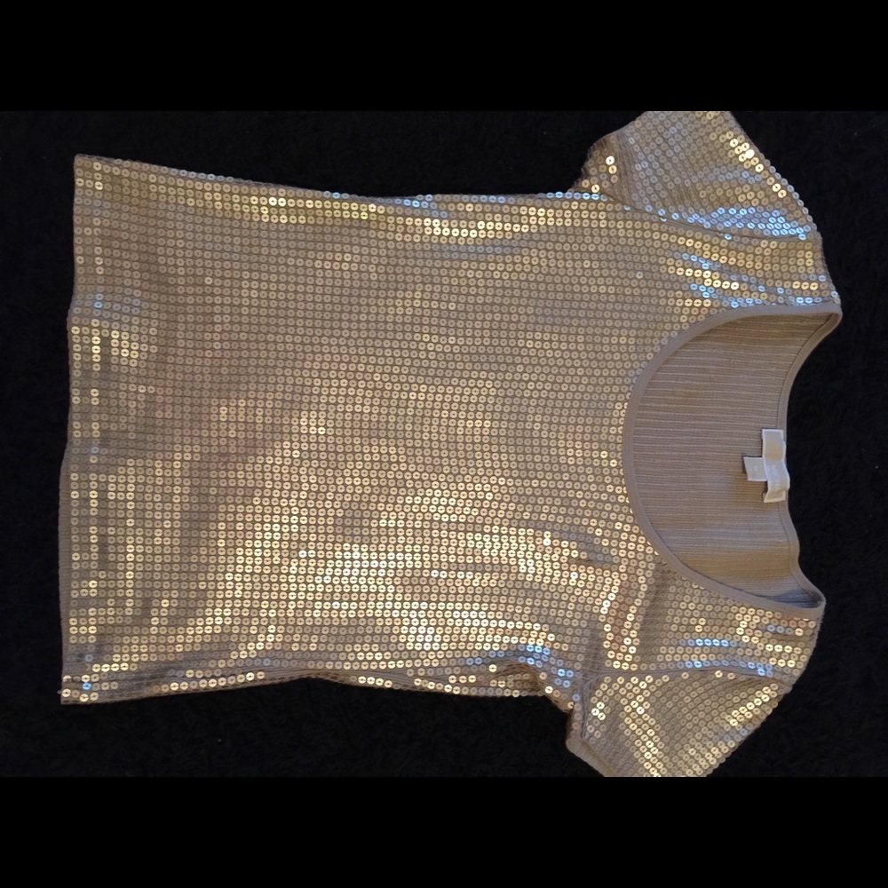 Micheal kores sequined Gold top