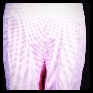 Briggs Pink Gingham Cropped Pants/Capris Sz 12 NEW