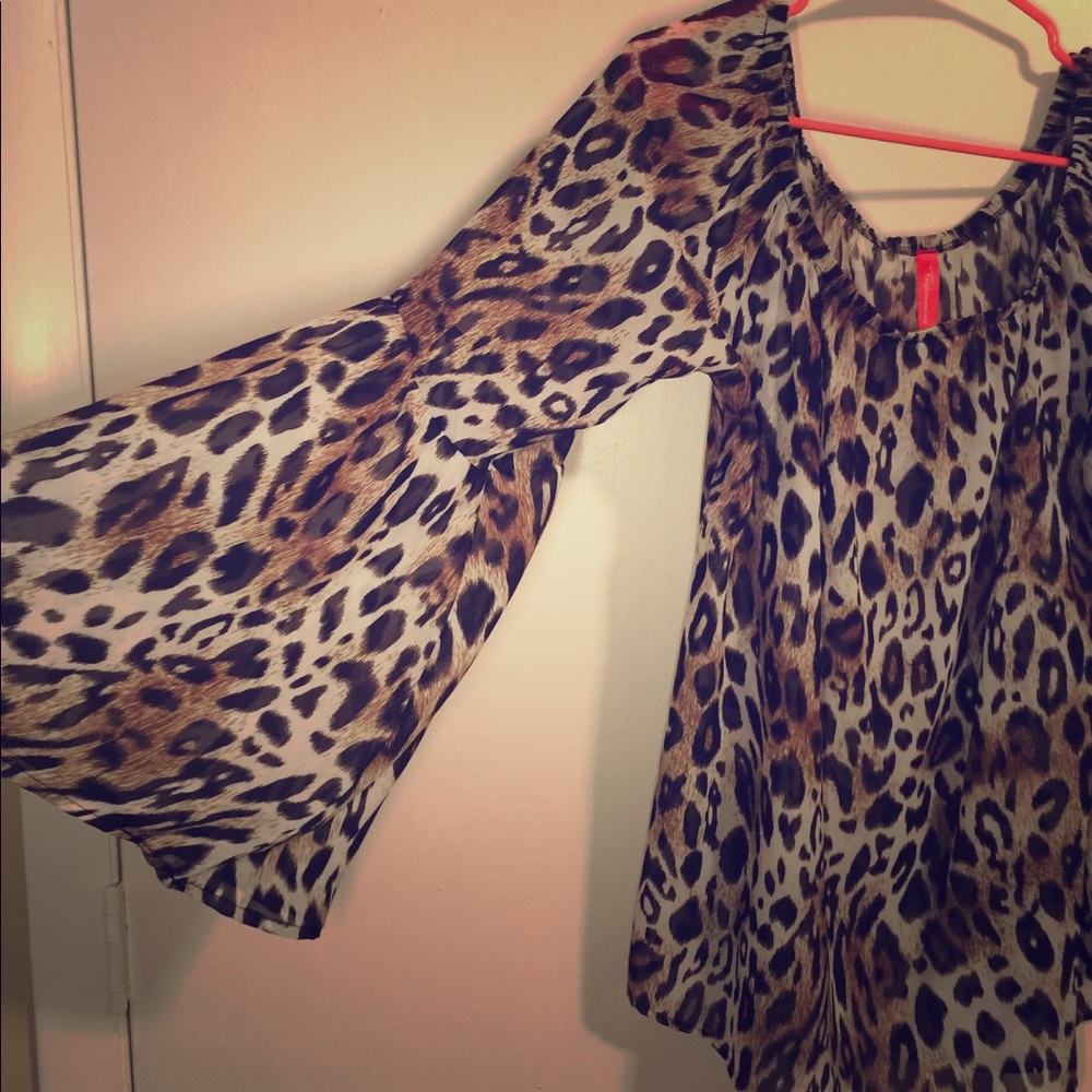 🐆Chiffon Leopard Dress Blouse