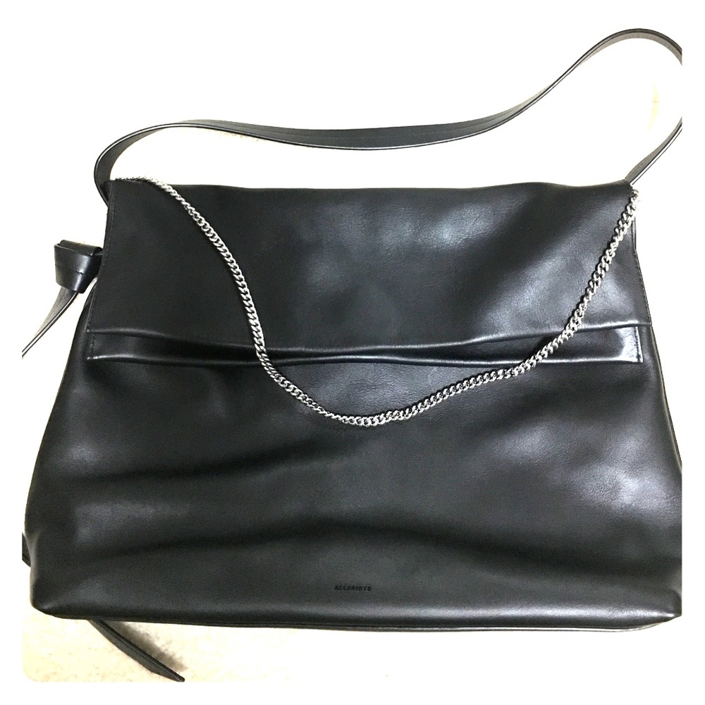 All Saints black purse