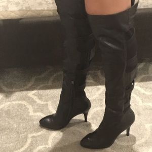 Black womens  knee high boots