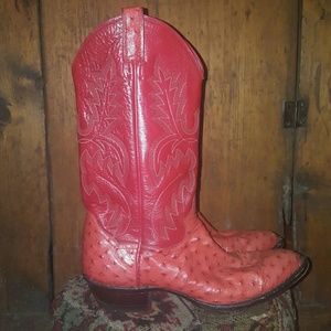 Red 8.5 Panhandle Slim Cowboy Cowgirl Boots