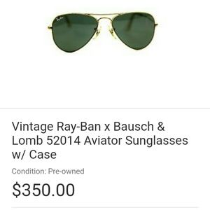 Bausch & lomb aviator 52014 Ray bans