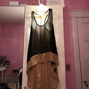 Hi lo semi sheer shirt
