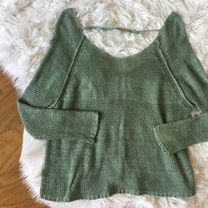 Small Free People Green  Pullover Sweater