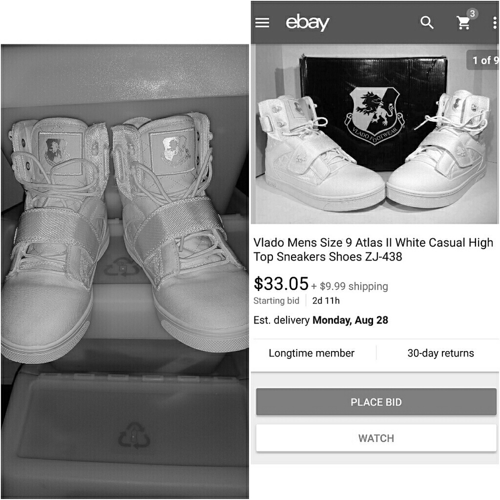 VLADO Atlas II Mens White Canvas High Top Sneakers