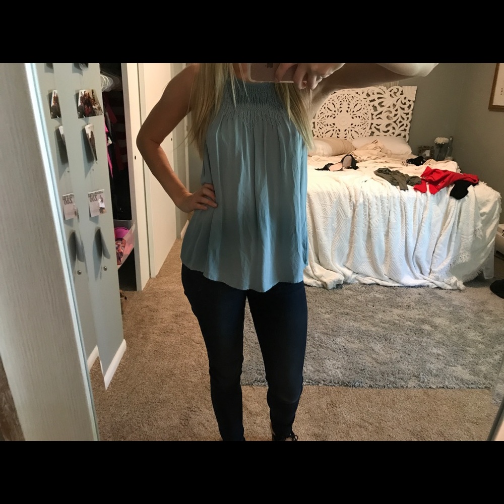 Blue/aqua tank top