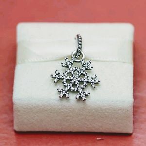 Pandora Winter Kiss Snowflake Pendant CZ Charm