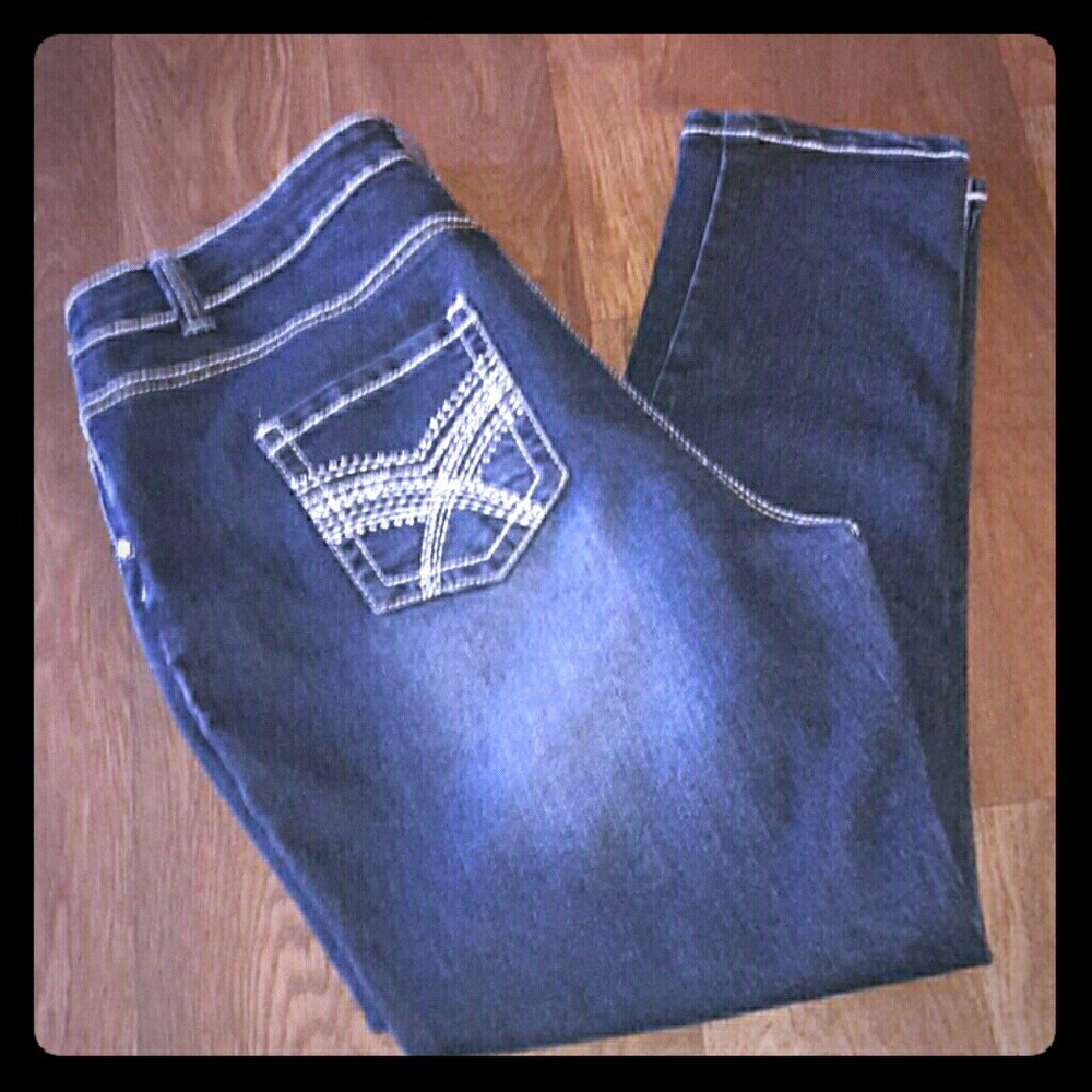 New Distressed Skinny Jeans With Bling
