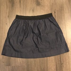 J. Crew Navy Blue Cotton Mini Skirt
