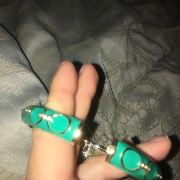 Green Sequin bangle - Picture 2 of 5