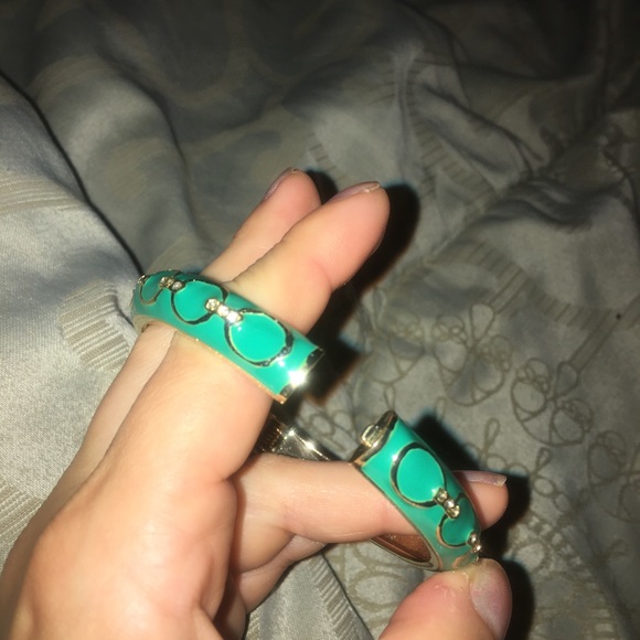 Green Sequin bangle - Picture 3 of 5