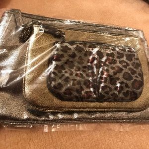 Three Victoria's Secret Sparkly Makeup Bags
